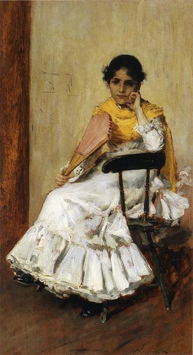 A Spanish Girl Aka Portrait Of Mrs. Chase In Spanish Dress — William Merritt Chase