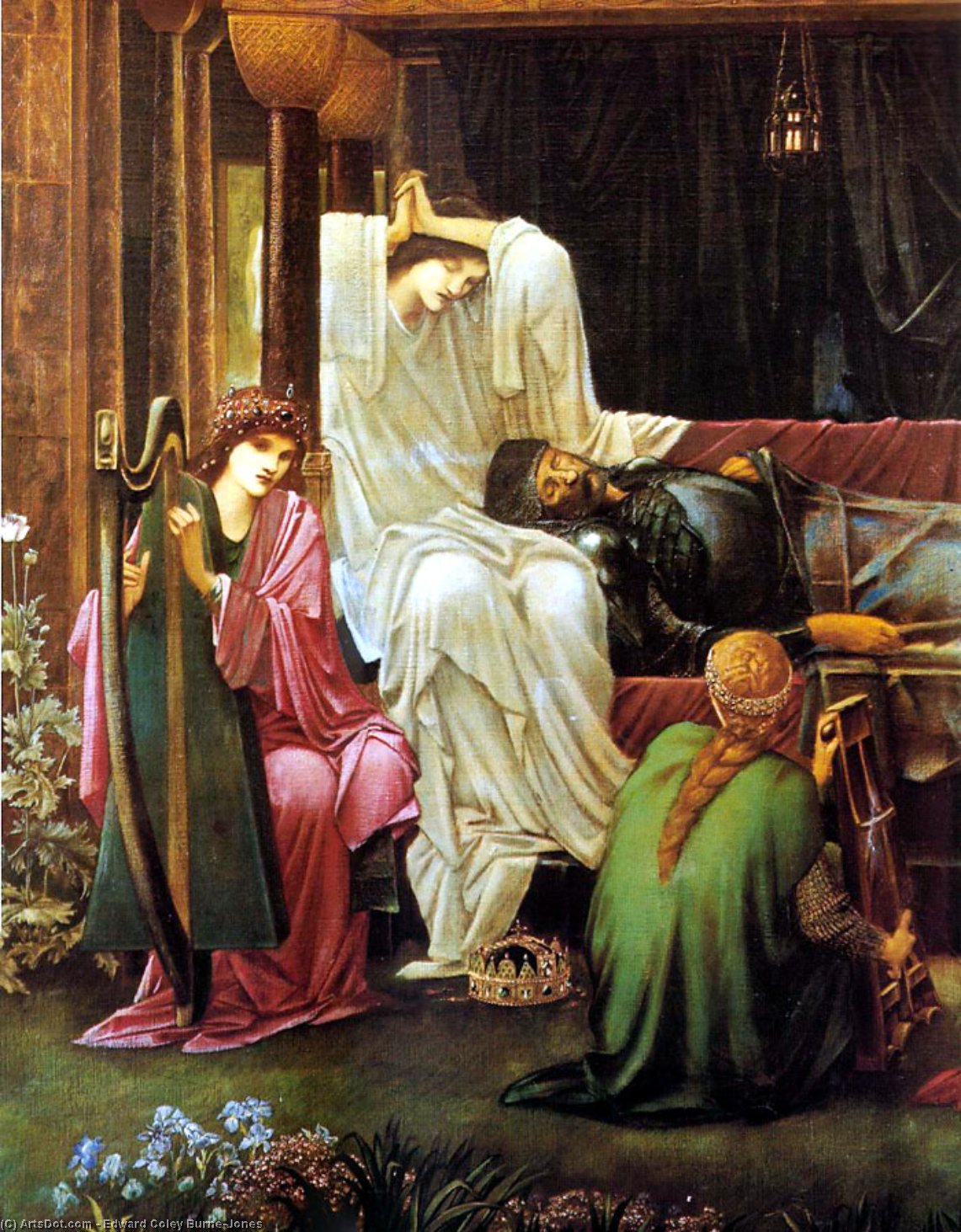 The Last Sleep Of Arthurin Avalon (detail) — Edward Coley Burne-jones