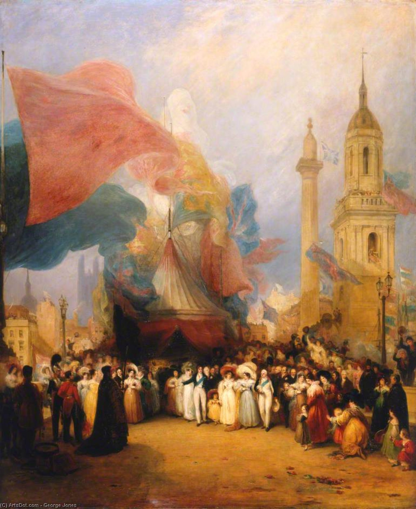 The Royal Procession At The Opening Of The New London Bridge — George Jones
