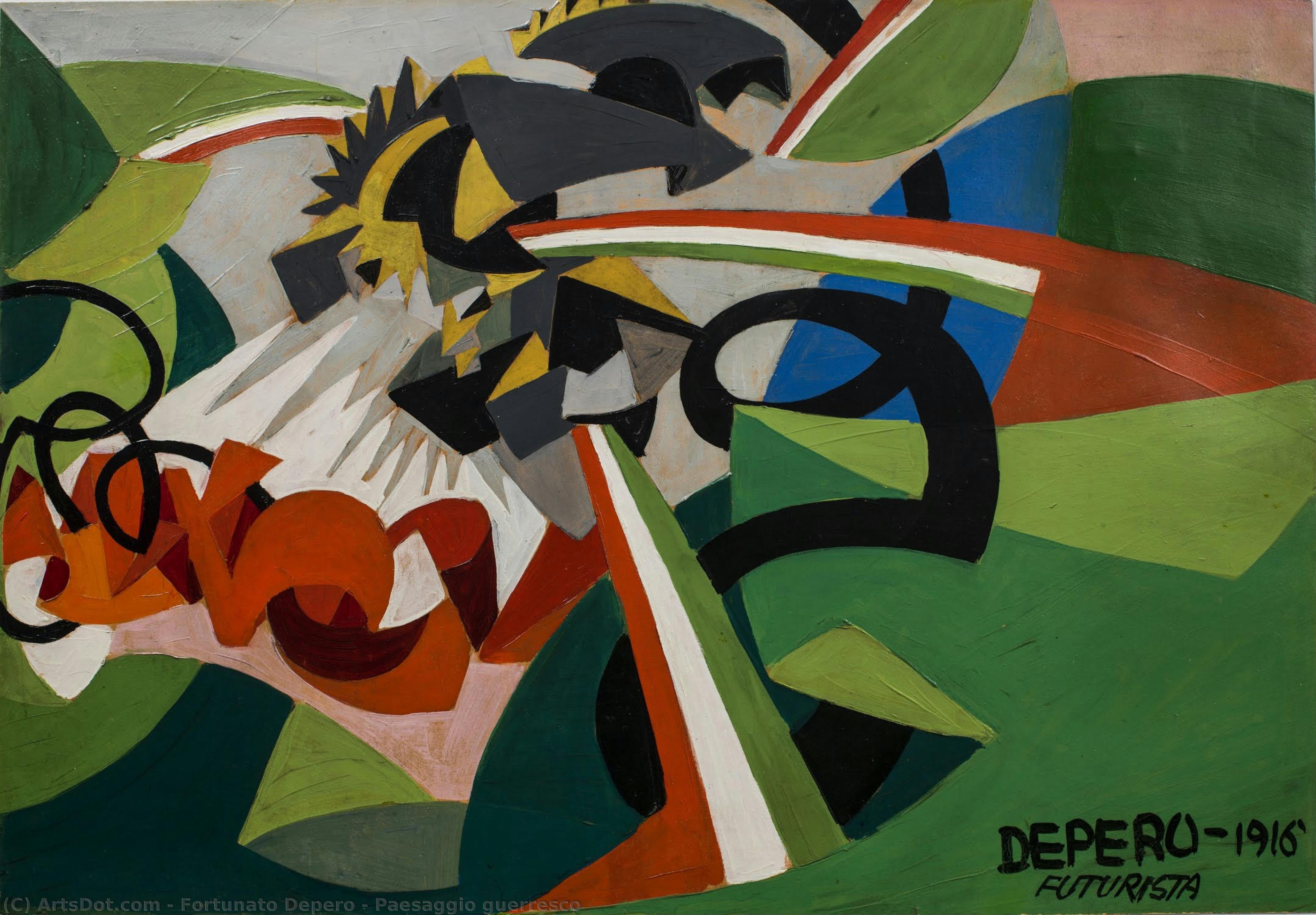 Paesaggio Guerresco — Fortunato Depero