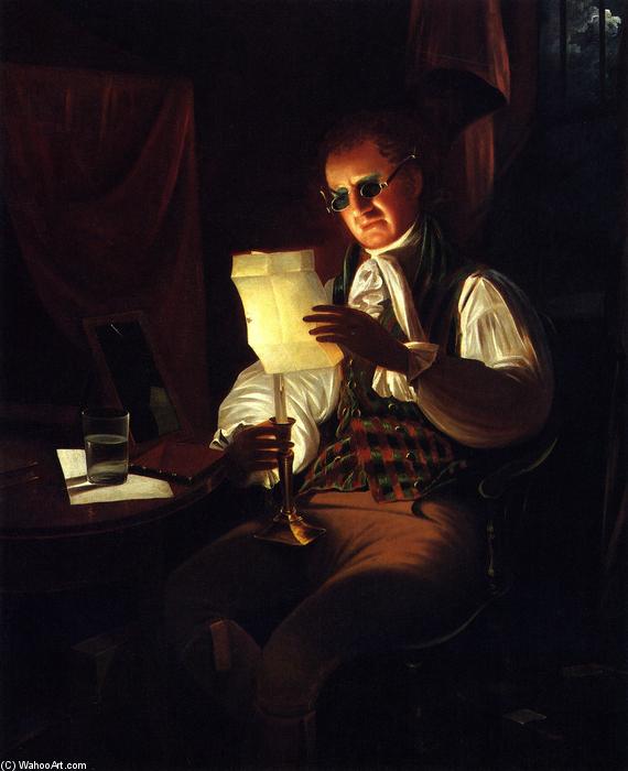 Man Reading By Candlelight — Рембрандт Пилл