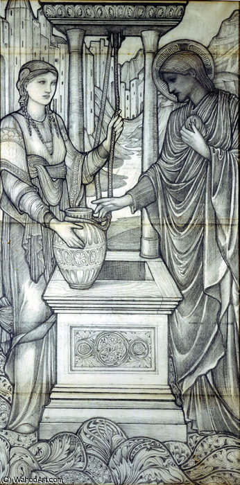 Jesus And Woman At The Well — Edward Coley Burne-jones