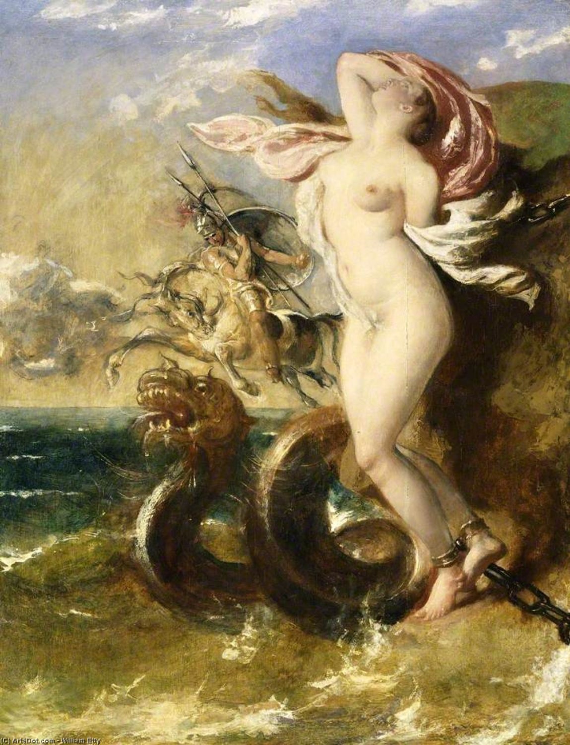 Andromeda, Perseus Coming To Her Rescue — William Etty