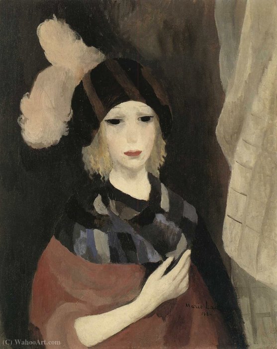 La Femme Au Chapeau À Plumes (1924) — マリー・ローランサン