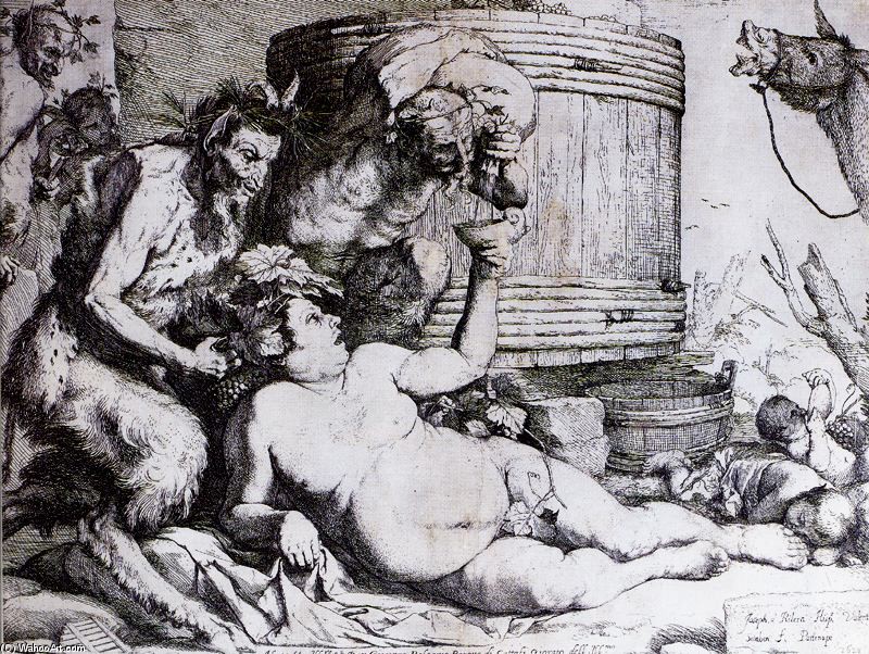 Drunk Silenio With Satyrs — Jusepe De Ribera