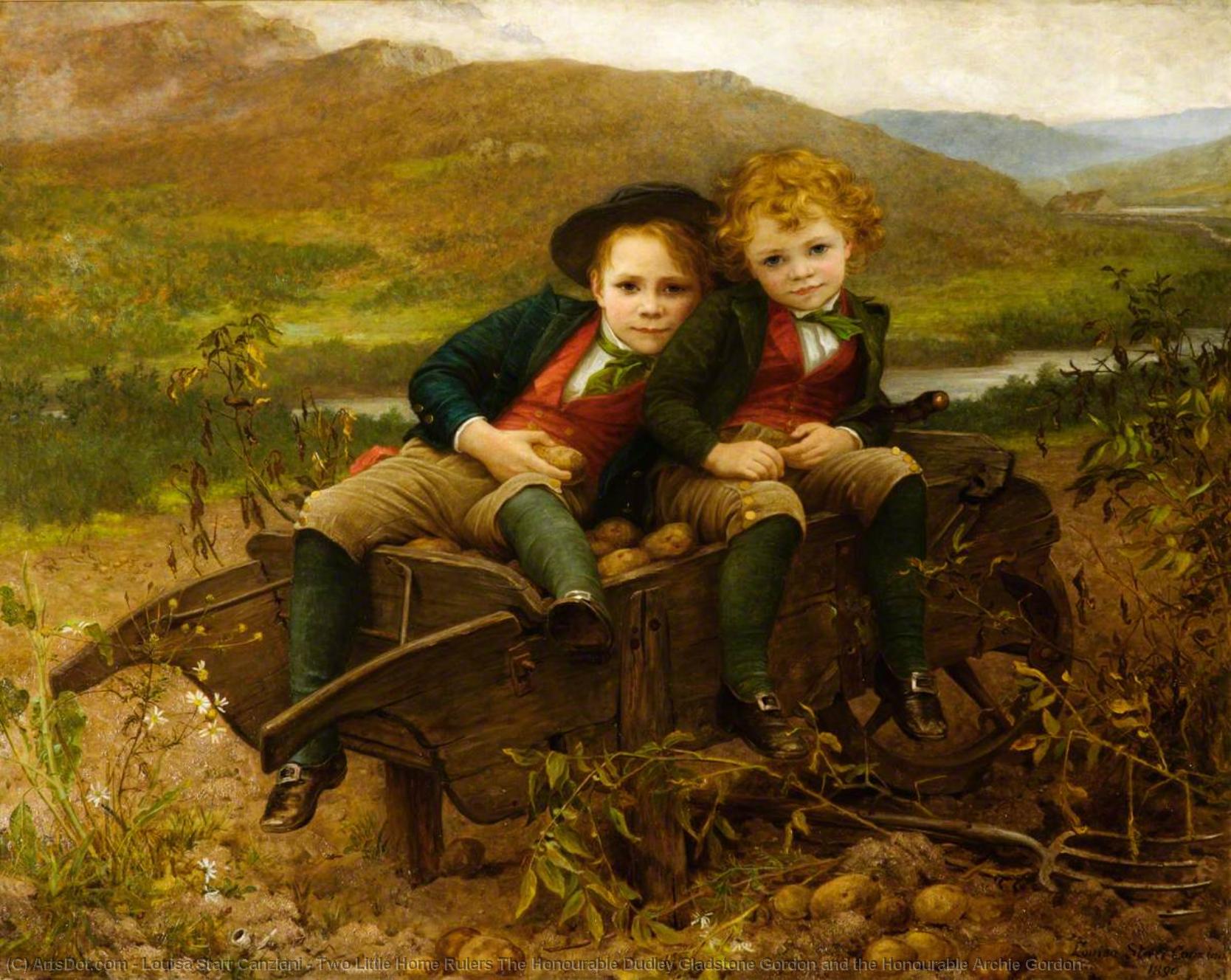 Two Little Home Rulers The Honourable Dudley Gladstone Gordon And The Honourable Archie Gordon — Louisa Starr Canziani