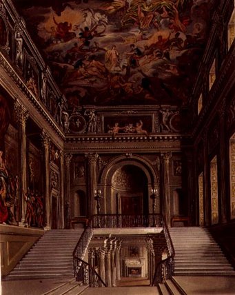 Staircase, Buckingham House — James Stephanoff