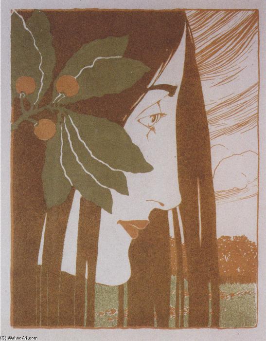 A Decorative Stain In Red And Green — Koloman Moser