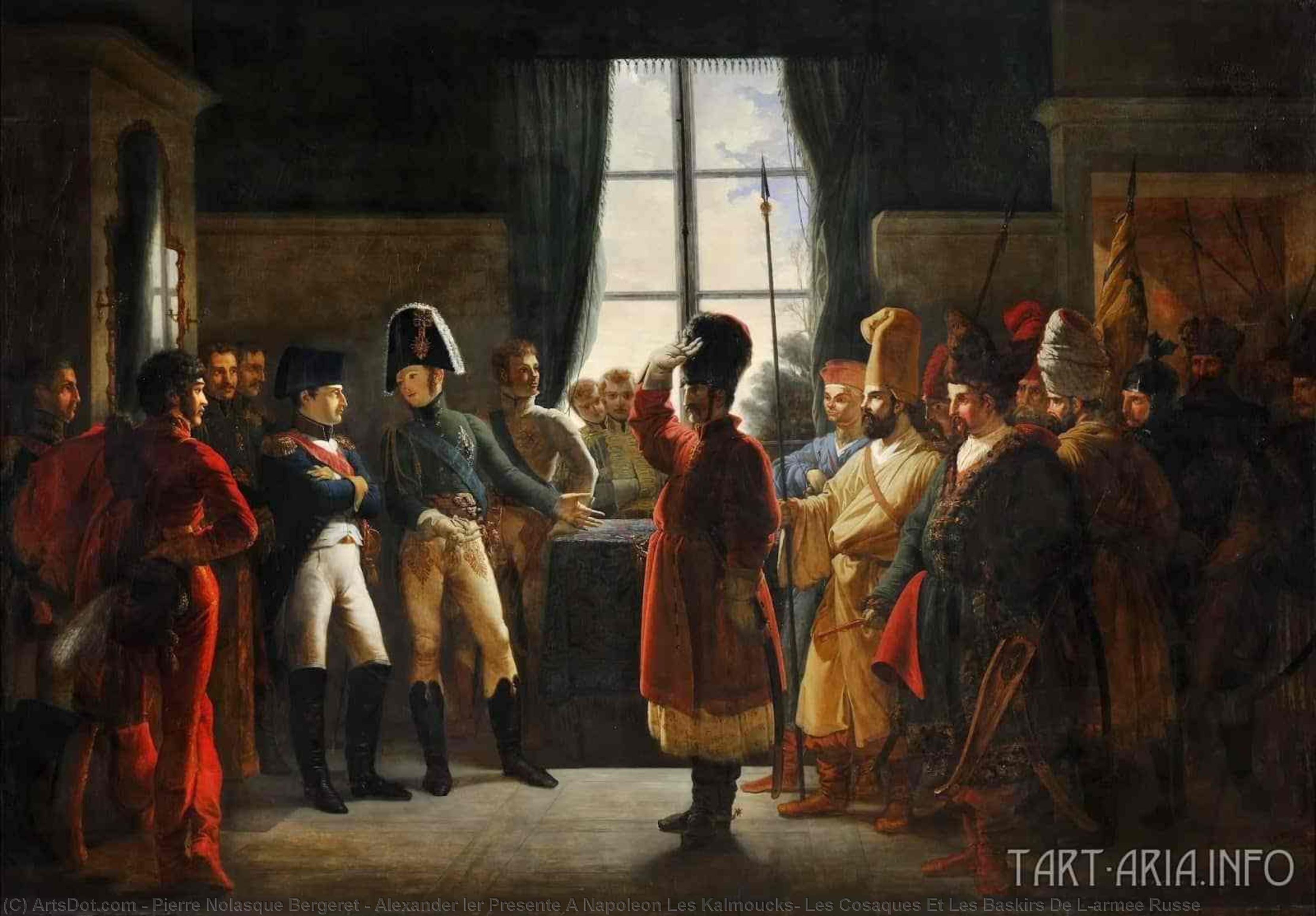 Alexander Ier Presente A Napoleon Les Kalmoucks, Les Cosaques Et Les Baskirs De L'armee Russe — Pierre Nolasque Bergeret