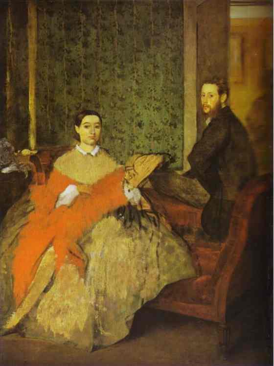 Portrait Von Edmondo Und Therese Morbilli — Hilaire-germain-edgar Degas
