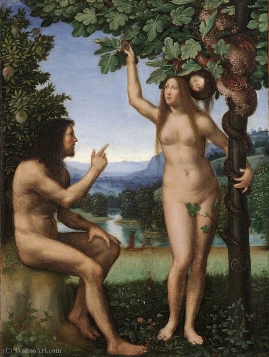 The Temptation Of Adam And Eve. — Mariotto Albertinelli