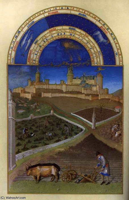 Jean Les Tres Riches Heures Du Duc De Berry Mars — Limburgische Brüder
