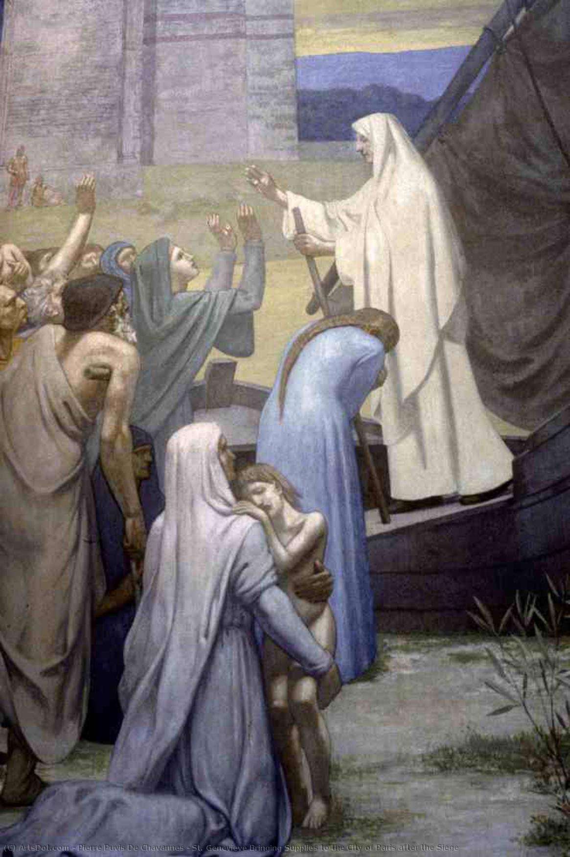 St. Genevieve Bringing Supplies To The City Of Paris After The Siege — Pierre Pivis De Šavan