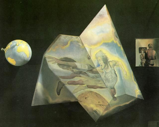 Polyhedron. Basketball Players Being Transformed Into Angels (assembling A Hologram - The Central Element), 1972 — Salvador Dalí