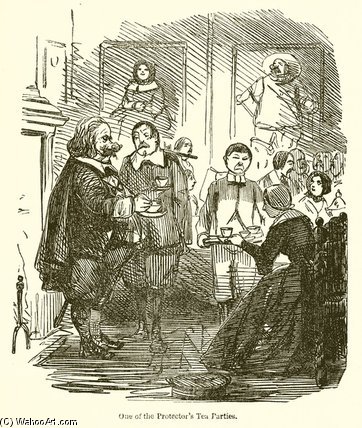 One Of The Protector's Tea Parties — John Leech