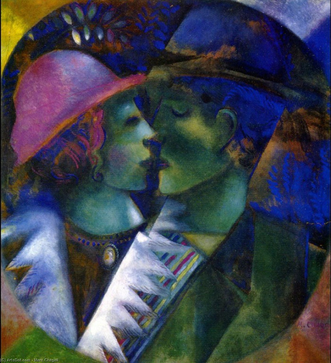 Green Lovers — Марк Шагал