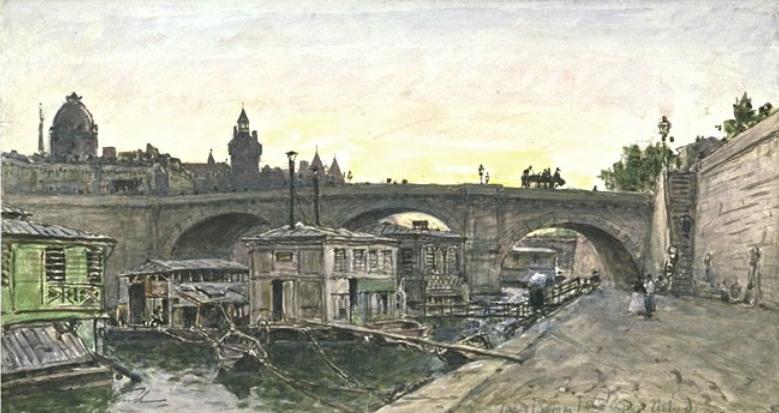 Boat Wash Before The Pont Notre-dame — Johan Barthold Jongkind
