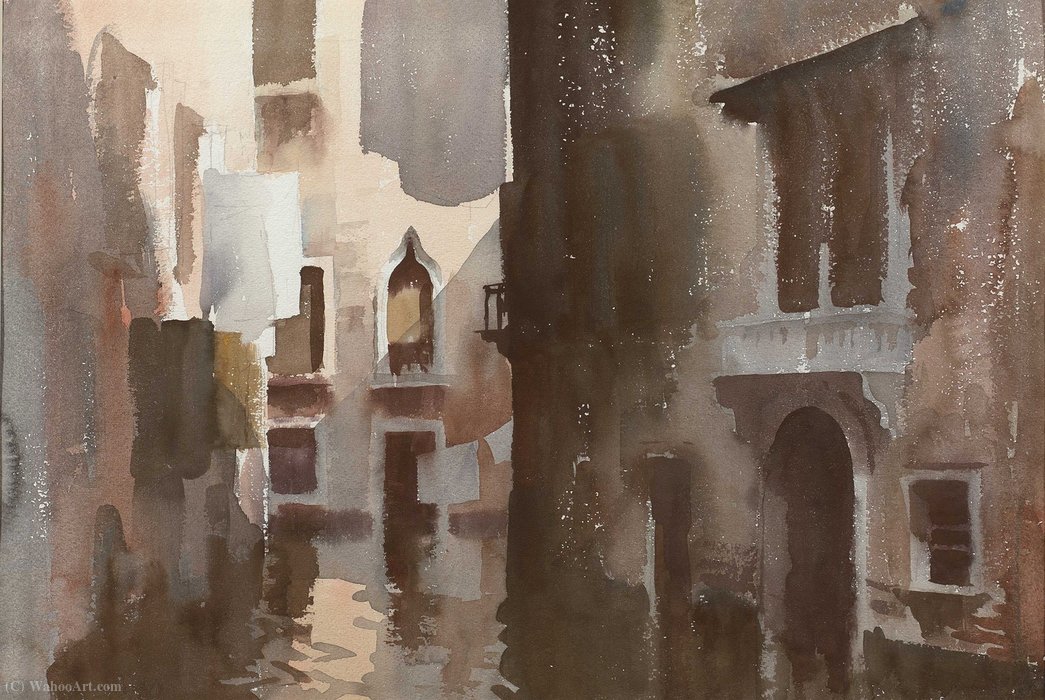 The Shadowed Canal, Venice — Edward Seago