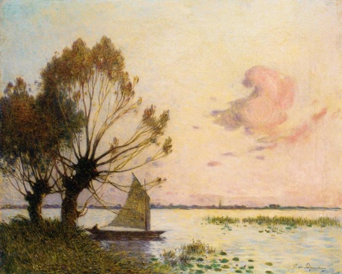 Sailboat On The Grande Briere Marsh — Ferdinand Du Puigaudeau