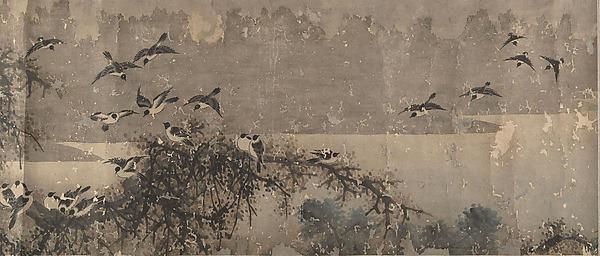 Landscape With White Breasted Crows — Zha Shibiao