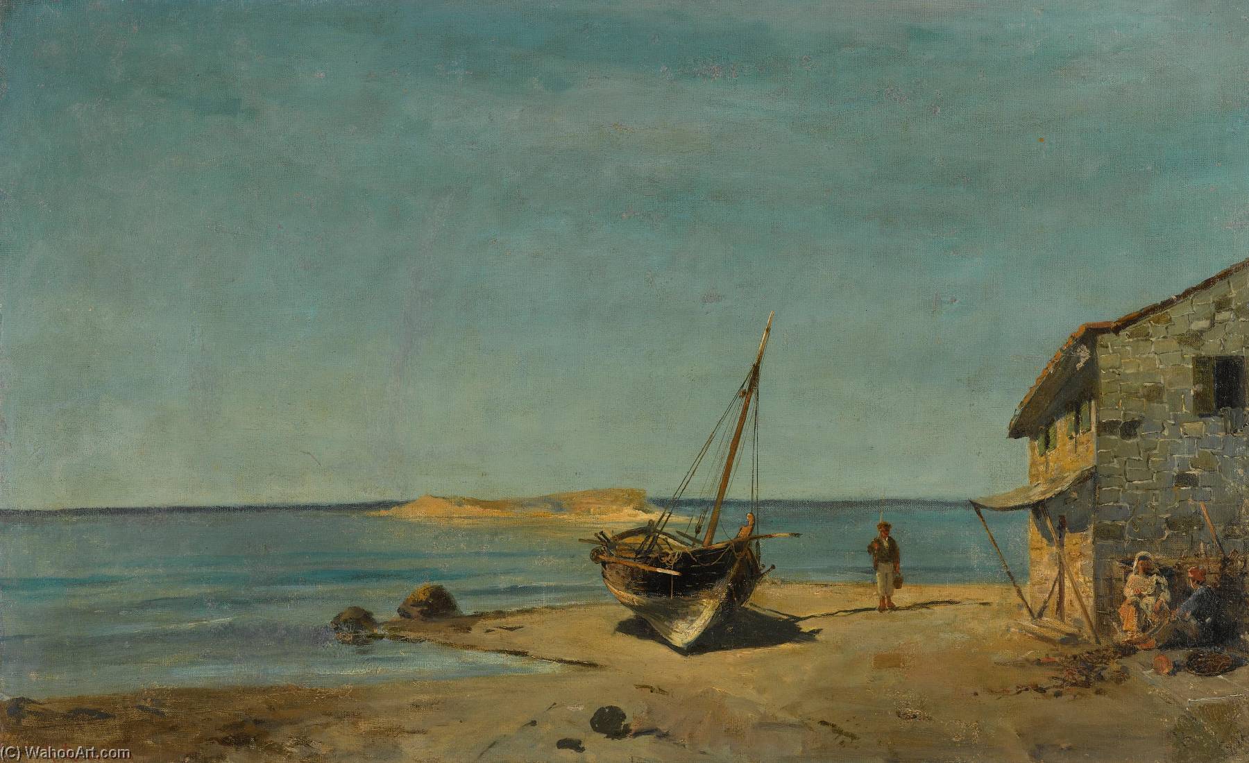 The Fisherman's Home On The Beach — Konstantinos Volanakis