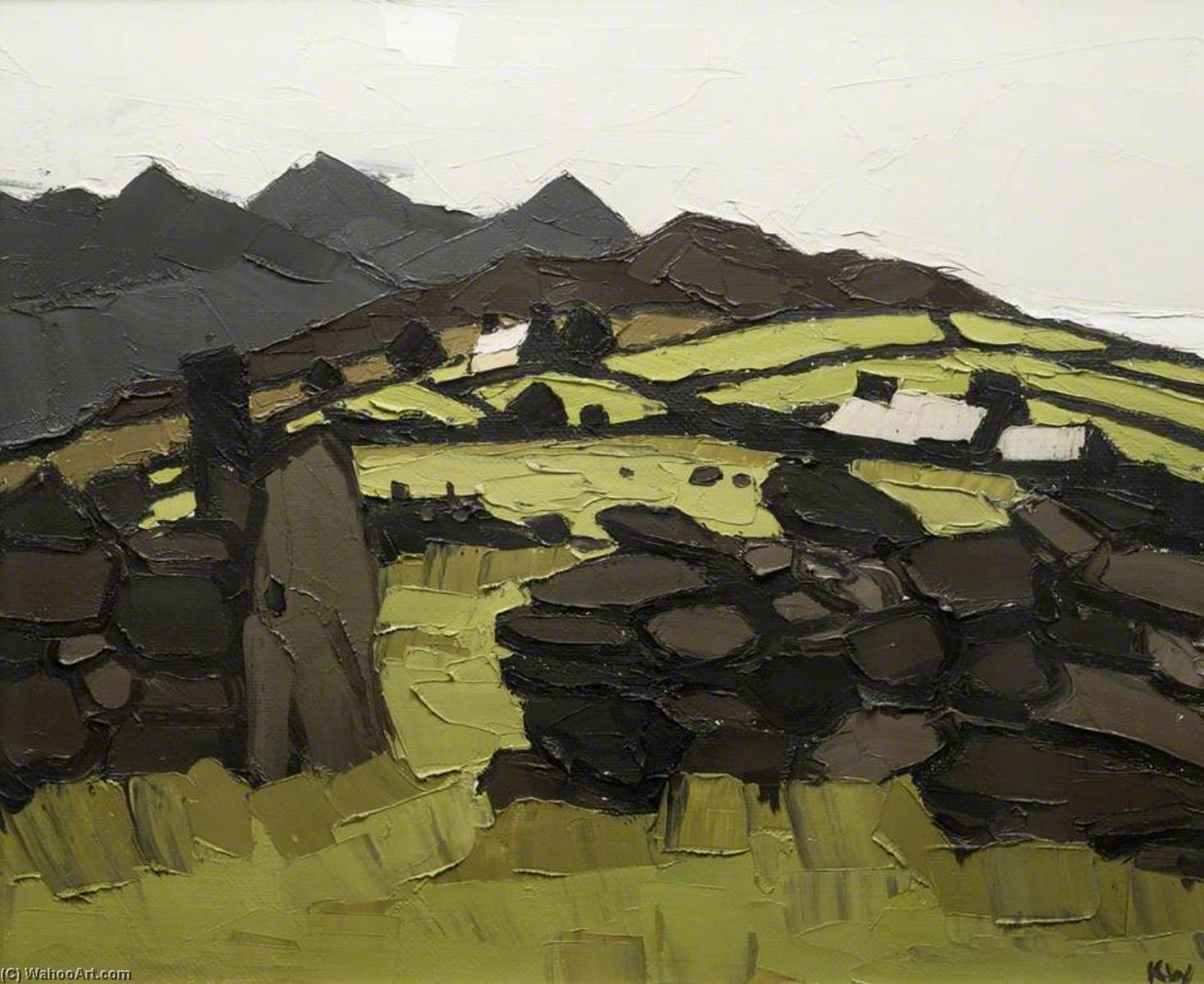 Cottages, Cilgwyn — John Kyffin Williams