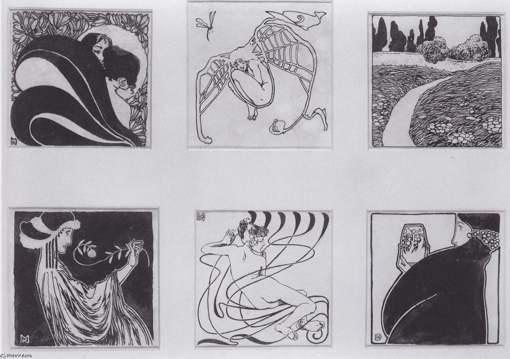 Vignettes For The Catalog Secessionausstellung, 1898 — Koloman Moser
