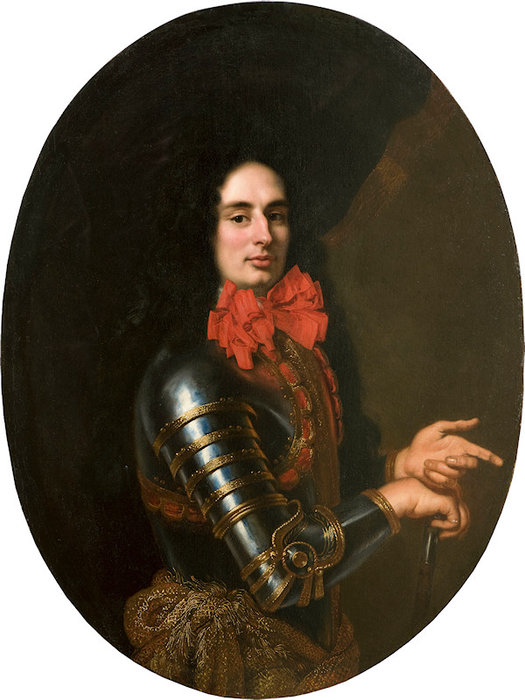 Portrait Of A Gentleman With Armor And Red Scarf — Pier Francesco Cittadini
