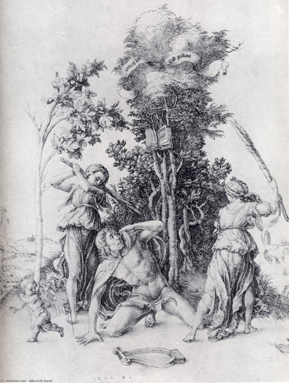 Orpheus Von Bacchanten Getötet, Mit Einem Fliehenden Jungen — Albrecht Dürer
