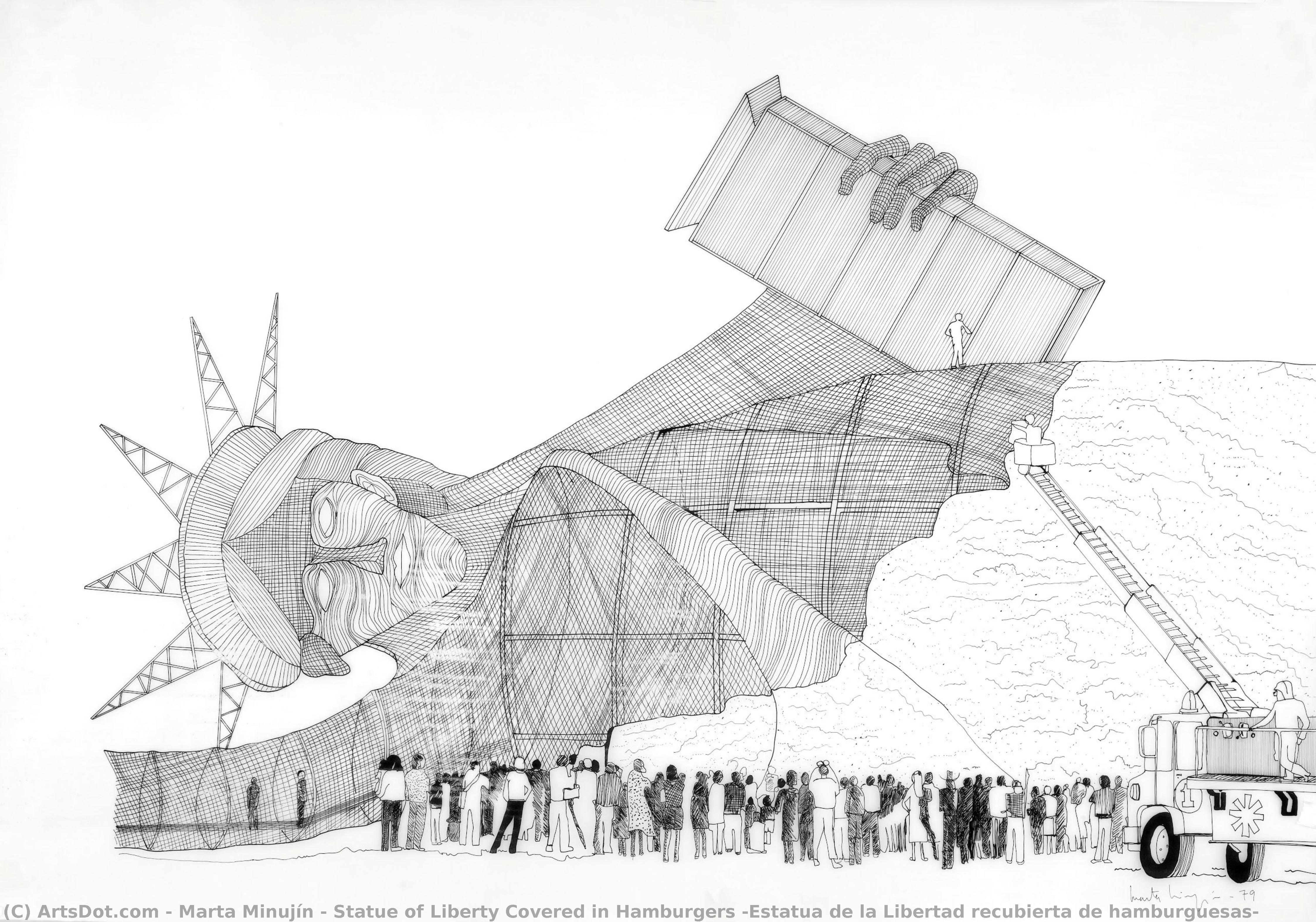 Statue Of Liberty Covered In Hamburgers (estatua De La Libertad Recubierta De Hamburguesas) — Marta Minujín
