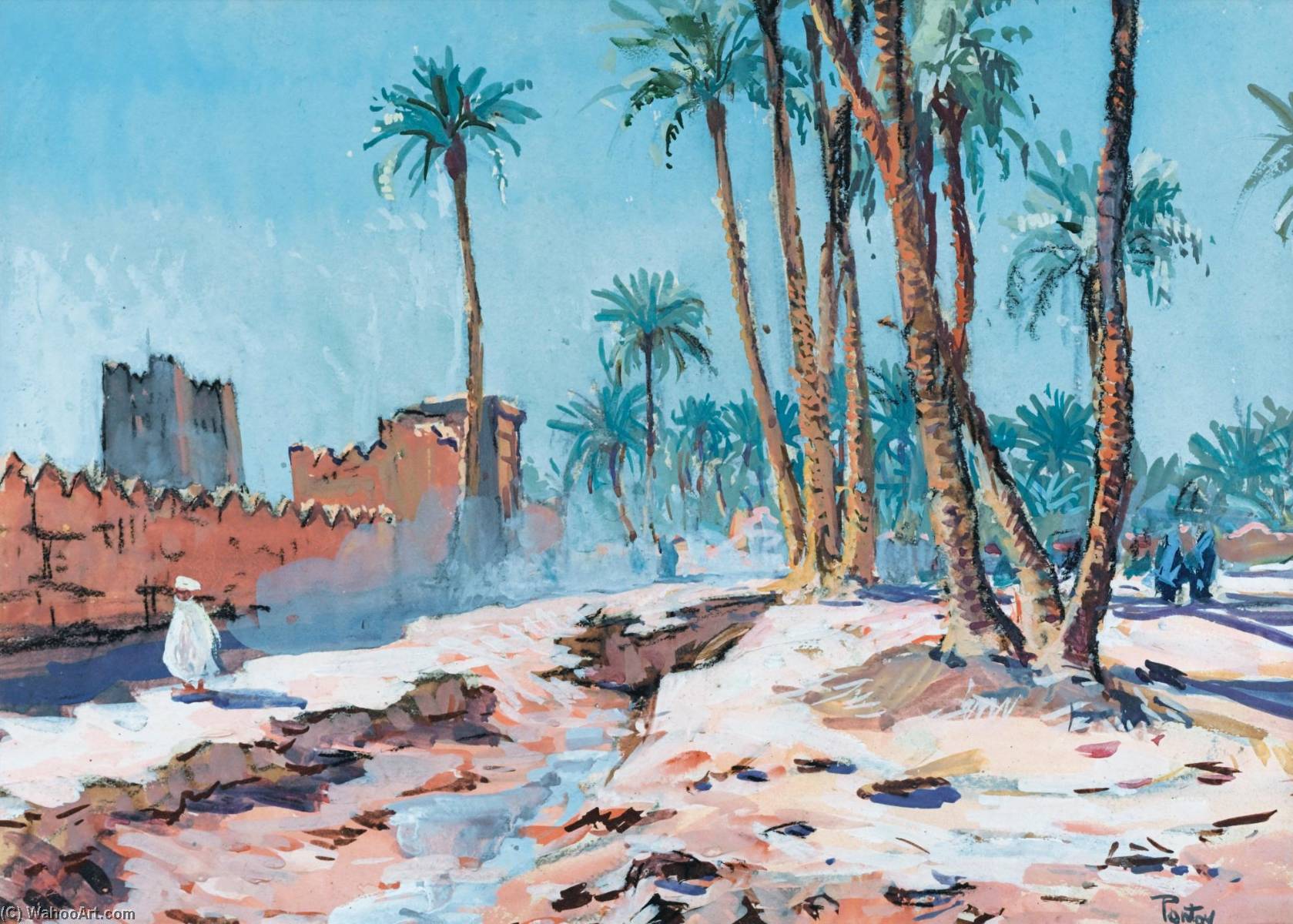 Les Remparts À Marrakech — Henri Jean Pontoy