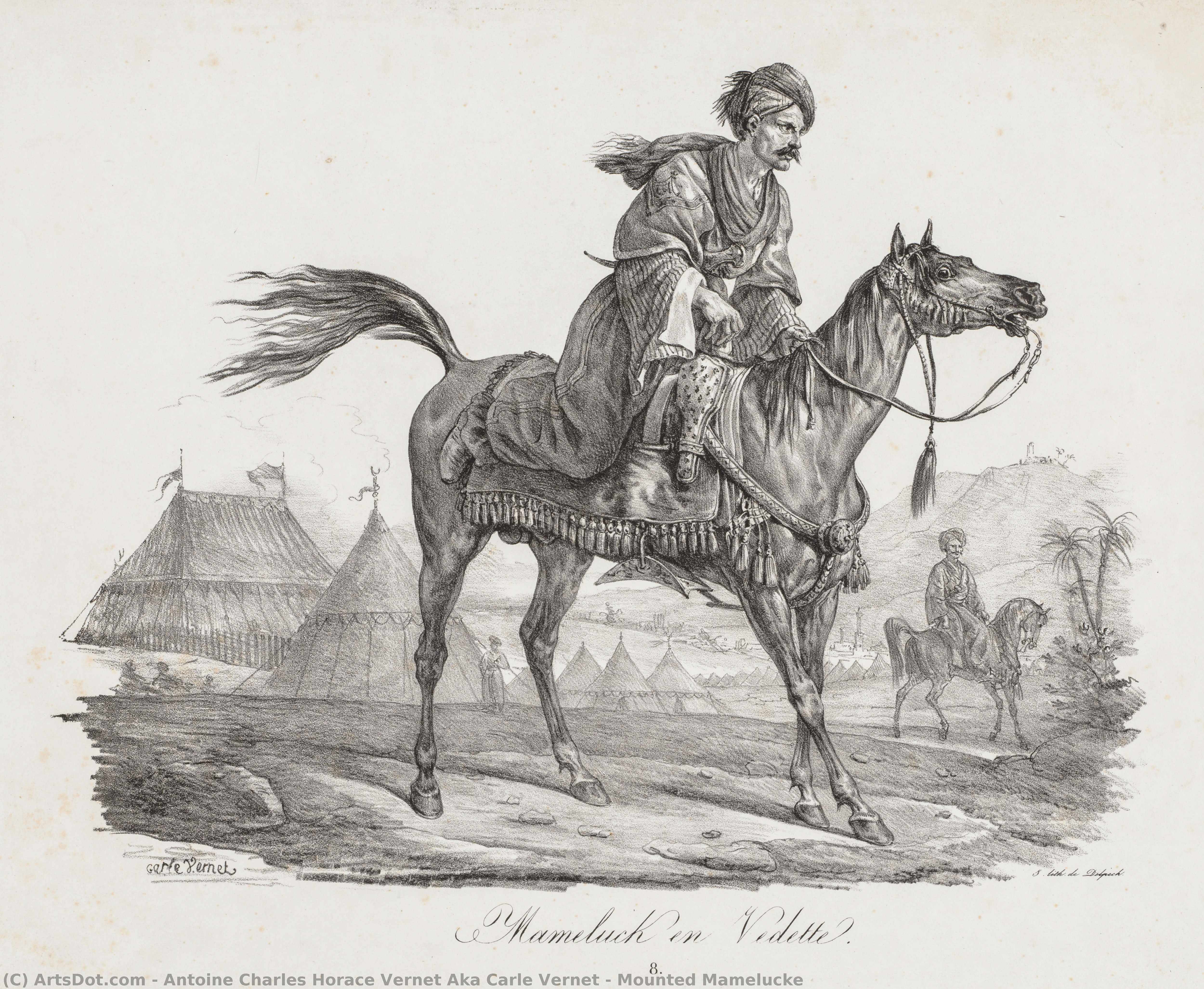 Mounted Mamelucke — Antoine Charles Horace Vernet Aka Carle Vernet