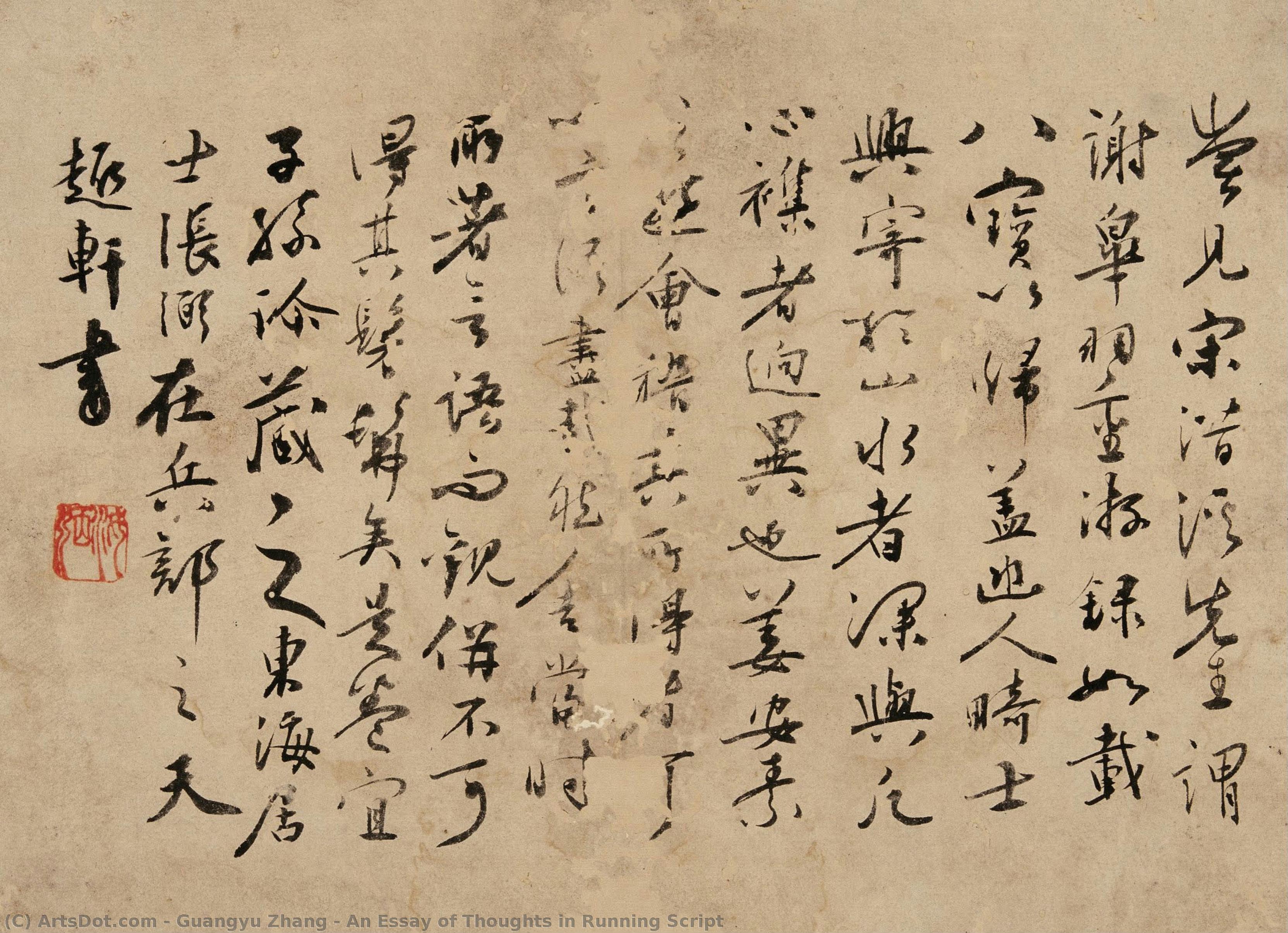 An Essay Of Thoughts In Running Script — Guangyu Zhang