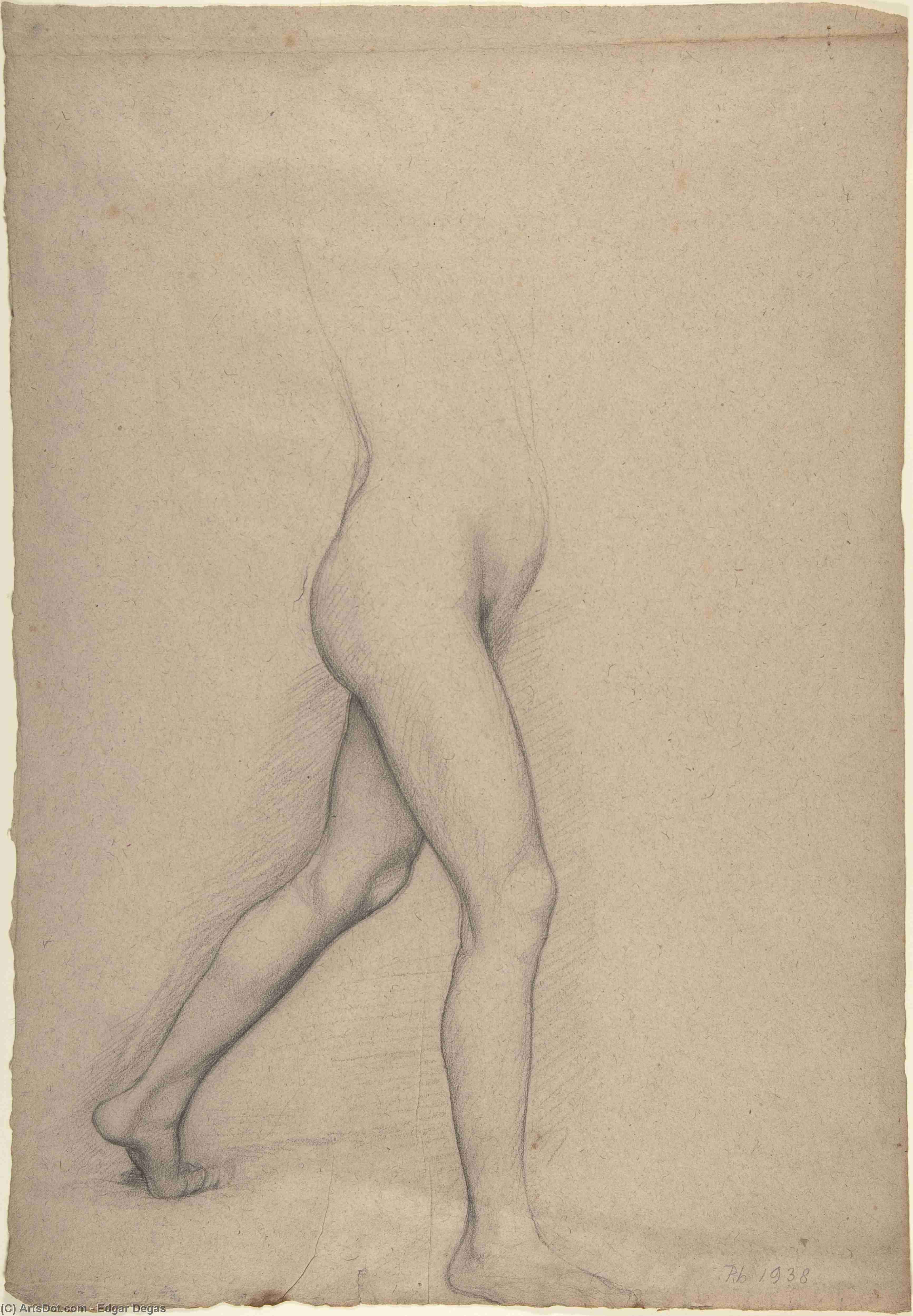 Studie Eines Mädchenschen Fußes Für Gemälde "jung Spartaner" — Hilaire-germain-edgar Degas