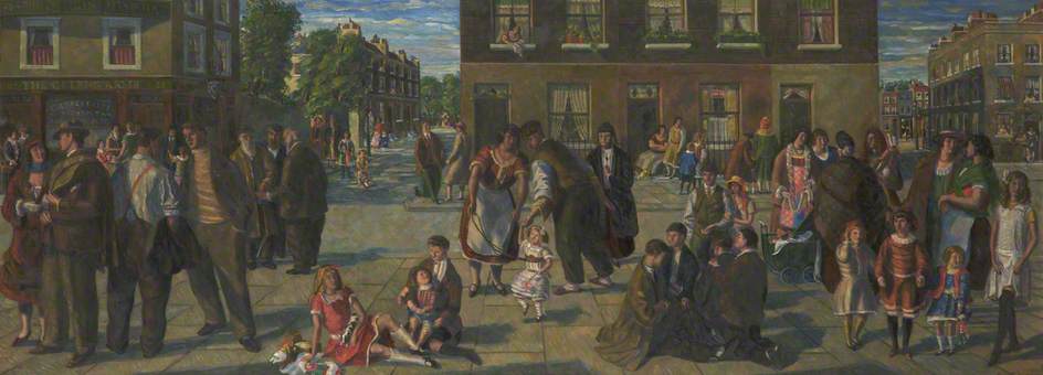 A London Street Scene — Barnett Freedman