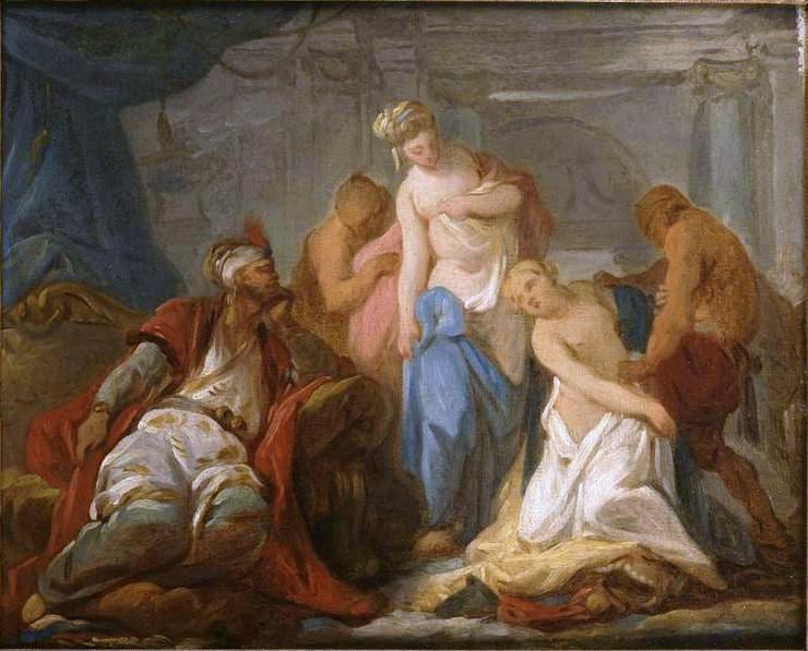 The Governor Of The Seraglio Chosing The Concubines — Hugues Taraval