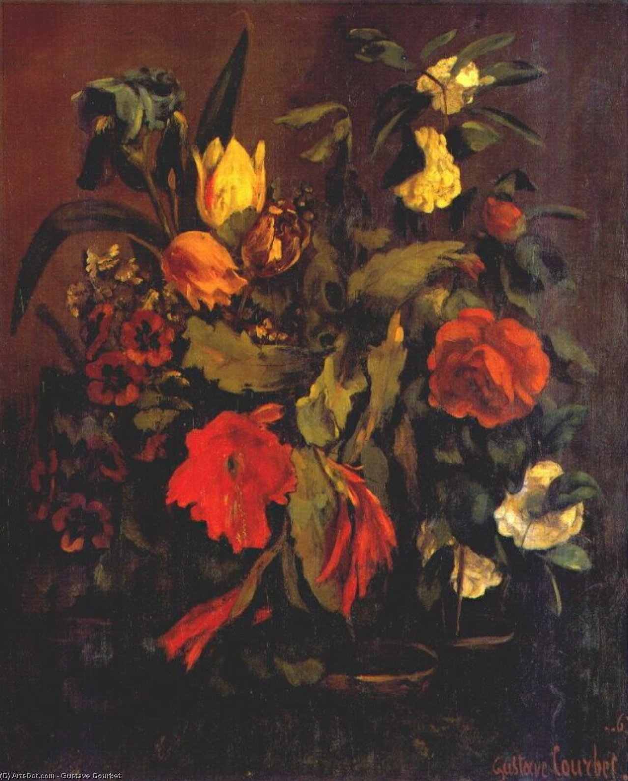 Still Life Of Flowers — Gustave Courbet