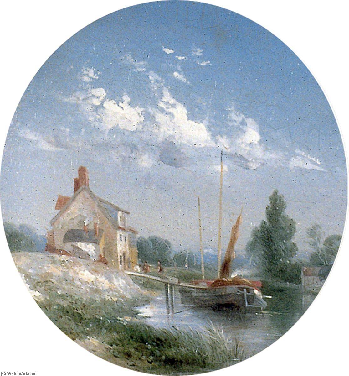 River Scene Near Norwich — Samuel David Colkett