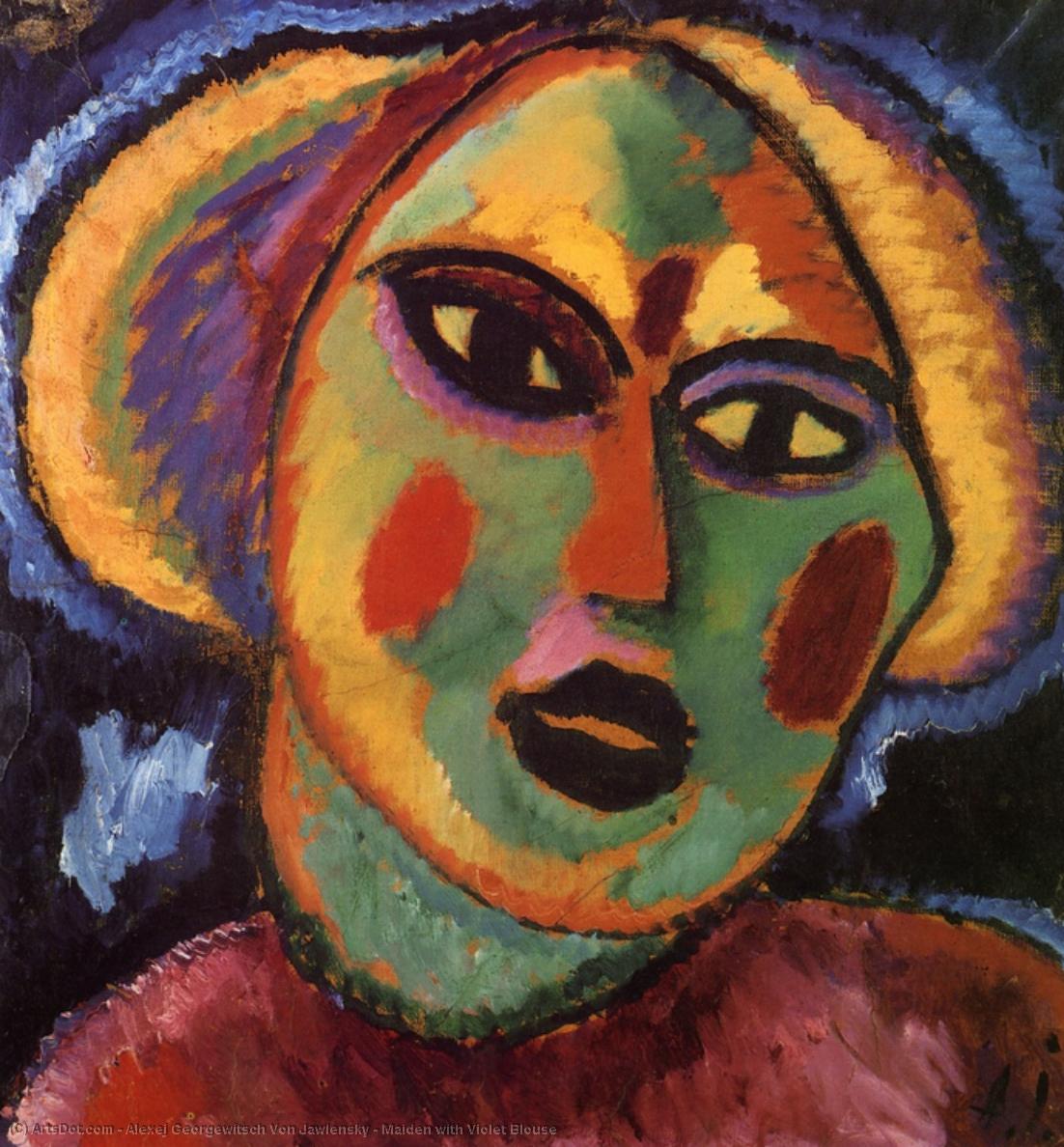 Mädchen Mit Violetter Bluse — Alexej Von Jawlensky