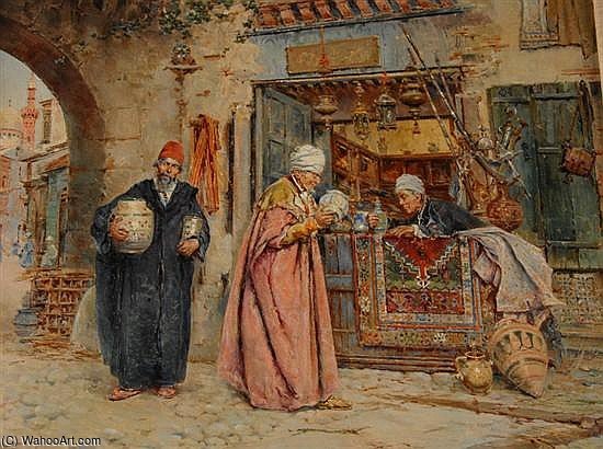The Pottery Seller In The Souk — Antonio Maria De La Concepcion Reyna Manescau