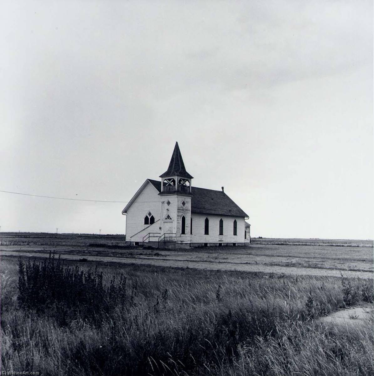 Church, Kiowa County, From The Kansas Documentary Survey Project — Larry W Schwarm