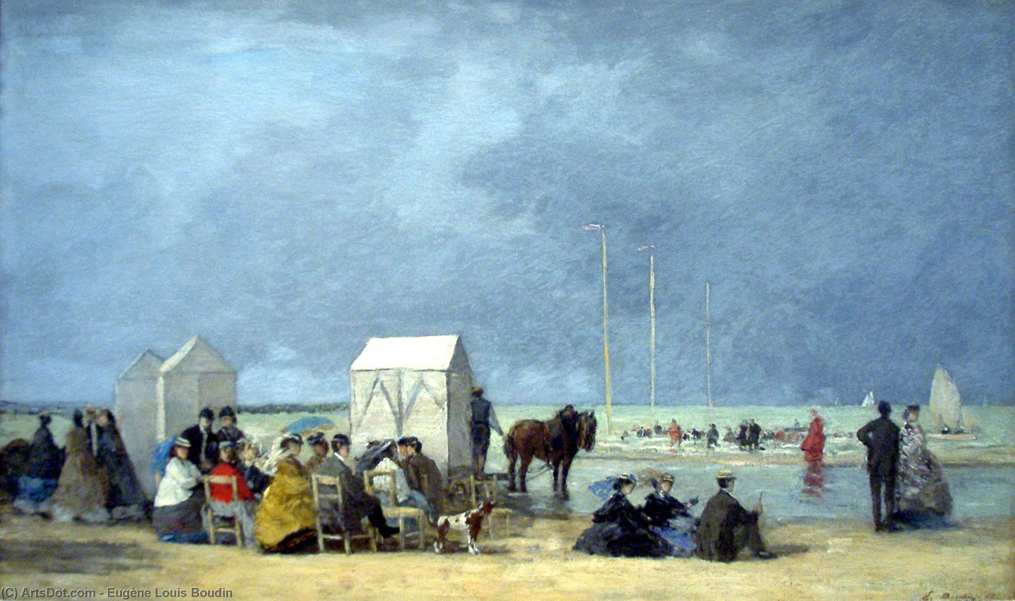 Bathing Time At Deauville — Eugène Louis Boudin