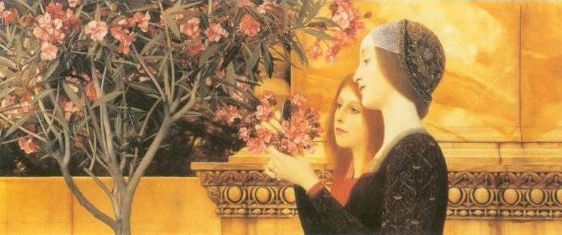 Two Girls With Oleander — Густав Климт