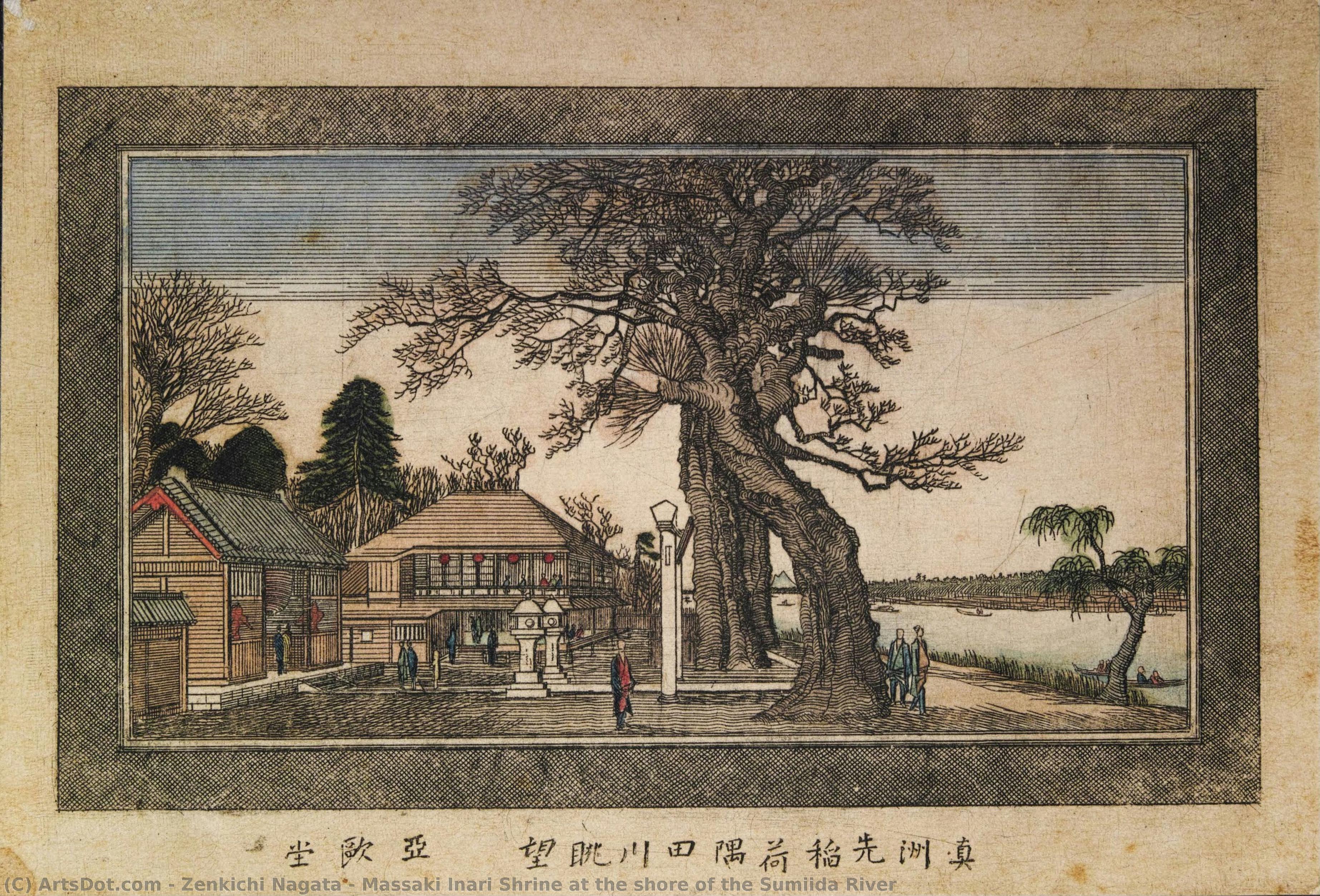 Massaki Inari Shrine At The Shore Of The Sumiida River — Zenkichi Nagata