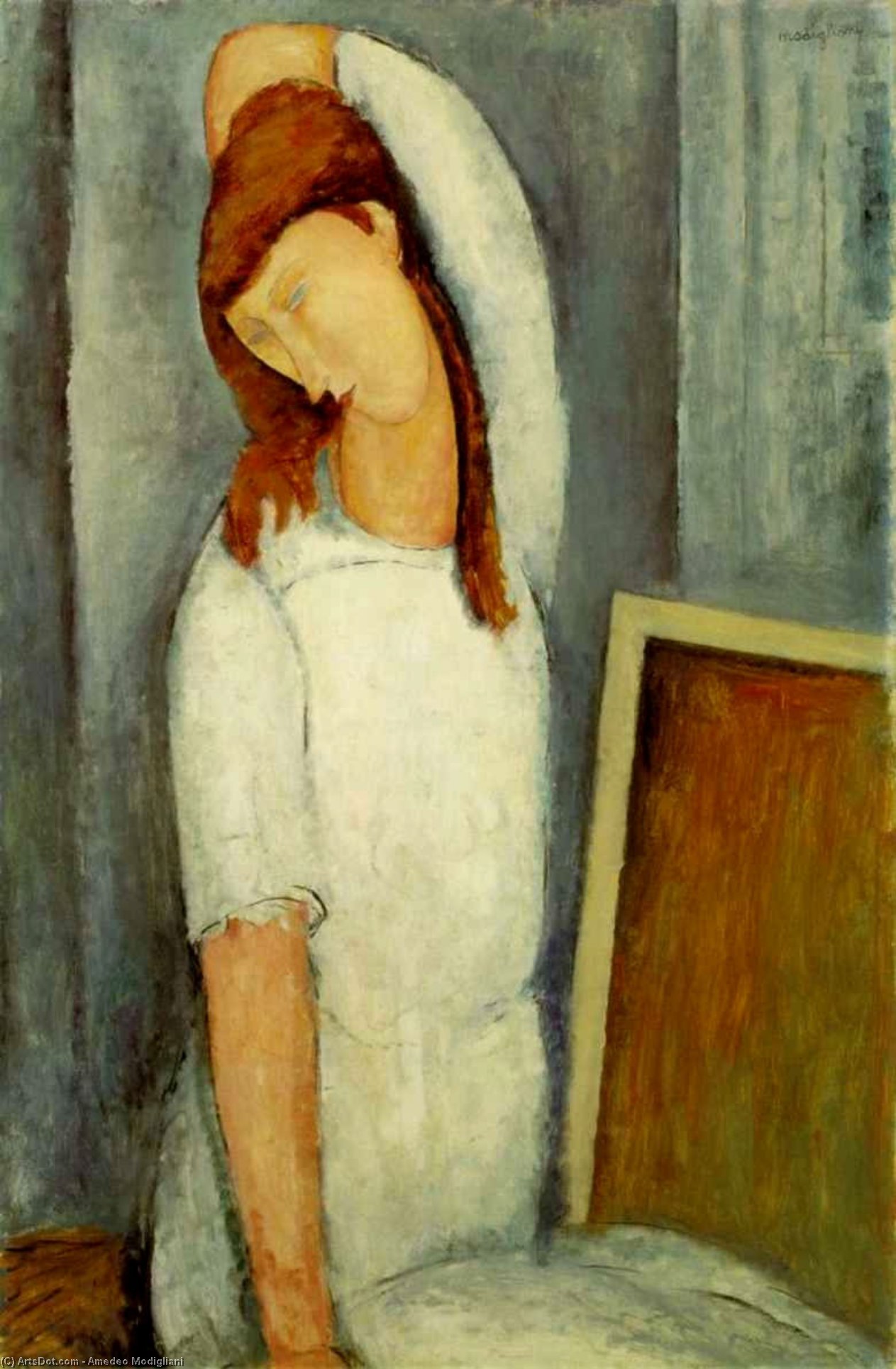 Porträt Von Jeanne Hebuterne, Arm Hinter Kopf — Amedeo Modigliani