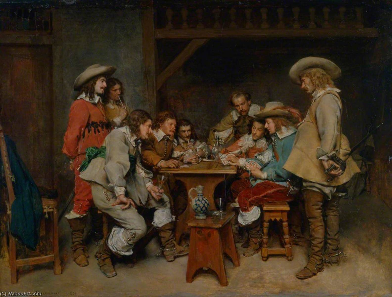 Innocents And Card Sharpers (a Game Of Piquet) — Jean-louis Ernest Meissonier