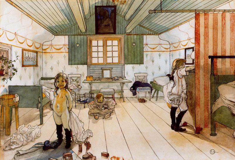 Karin's Room And The Little Ones — Carl Larsson