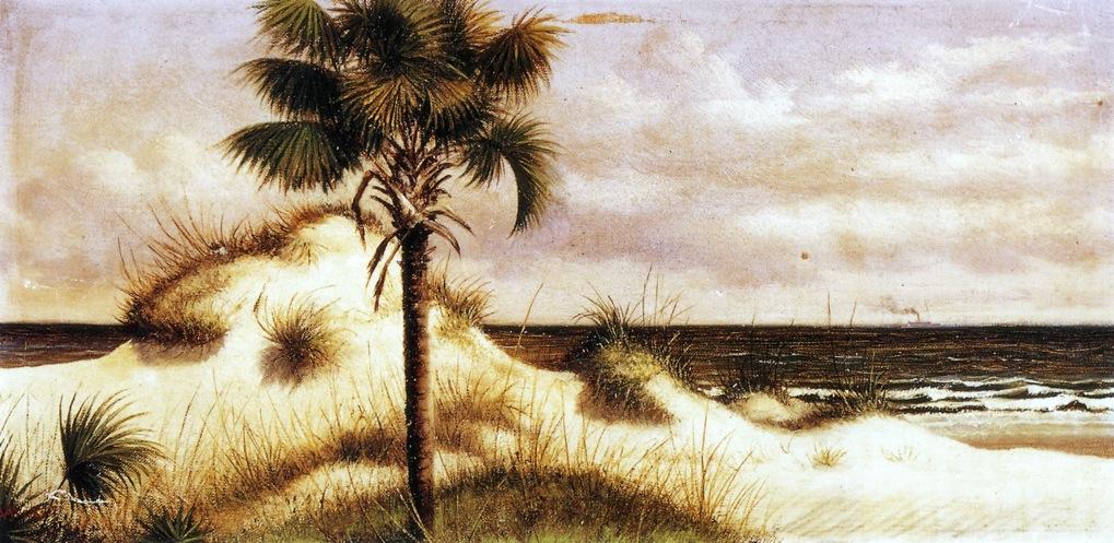 Sand Dunes, Palmetto (sabal) And Steamboat — William Aiken Walker