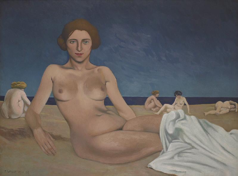 Le Bain De Soleil Sur La Plage Baigneuses — Félix Vallotton