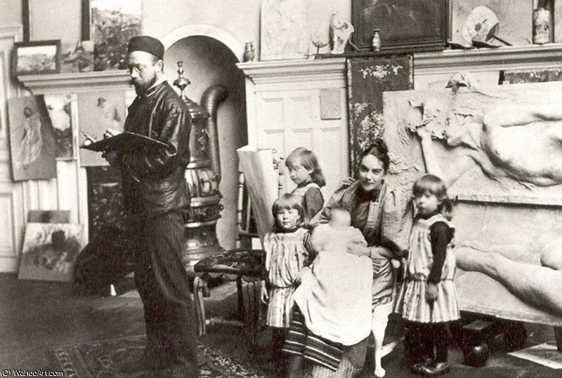 Su Familia En El Salon — Carl Larsson